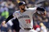 Minnesota Twins starting pitcher Simeon Woods Richardson delivers during the first inning of a baseball game against the Pittsburgh Pirates Saturday, June 8, 2024, in Pittsburgh. (AP Photo/Matt Freed)