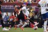 U.S. forward Christian Pulisic works for the ball against Colombia midfielder Mateus Uribe (15) during the first half of an international friendly match Saturday, June 8, 2024, in Landover, Md. (AP Photo/Jose Luis Magana)