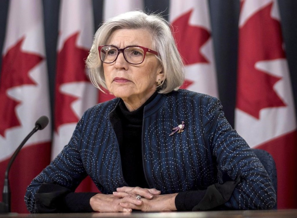 Outgoing Chief Justice of the Supreme Court of Canada Beverley McLachlin listens to a question during a news conference in Ottawa on December 15, 2017. THE CANADIAN PRESS/Justin Tang