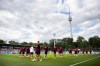 Switzerland's team players attend a training session at the Waldau stadion in Stuttgart, Germany, Monday, June 10, 2024 ahead of the upcoming Euro 2024 soccer championships. The Euro 2024 soccer tournament takes place in Germany from June 14 until July 14. (Peter Klaunzer/Keystone via AP)