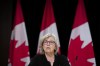Green Co-Leader Elizabeth May says she believes the small number of MPs named in a recent spy watchdog report did not knowingly set out to betray Canada. May speaks during a press conference in Ottawa on Tuesday, April 30, 2024. THE CANADIAN PRESS/Sean Kilpatrick