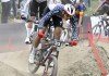 FILE -Christopher Blevins, of the United States, races in the mountain bike cross-country short track event at the UCI World Cup, Friday, Oct. 6, 2023, in Beaupre, Quebec. Short-track world champion Christopher Blevins, who has become a mainstay on the mountain bike World Cup podium over the past three years, and Haley Batten will lead a U.S. team with medal ambitions into the Paris Olympics in July 2024. (Jacques Boissinot/The Canadian Press via AP, File)