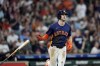 Houston Astros' Kyle Tucker tosses his bat after hitting a home run against the Minnesota Twins during the third inning of a baseball game Saturday, June 1, 2024, in Houston. (AP Photo/David J. Phillip)