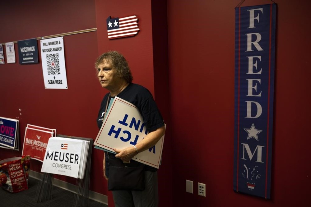 Nancy Fisher of Berks County attends the