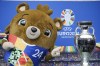 FILE - Tournament mascot 'Albaert' poses for the media during the presentation of the European soccer championship 'EURO 2024' trophy at the Olympic Stadium in Berlin, Germany, Wednesday, April 24, 2024. The Euros kick off in Munich, Friday June 14, when host country Germany plays Scotland at Bayern Munich's Allianz Arena. The tournament begins with six groups of four teams. (AP Photo/Markus Schreiber, File)