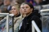 FILE - Sam Kerr attends an NFL football game between the Tennessee Titans and the Baltimore Ravens at Tottenham Hotspur Stadium in London, Sunday, Oct. 15, 2023. Striker Kerr has signed a two-year contract extension with Chelsea, keeping her at the London club until 2026. Chelsea announced the new deal on its website Thursday. (AP Photo/Steve Luciano, File)