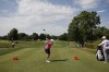 Alena Sharp, of Canada, tees off on the third hole during the first round of the Meijer LPGA Classic golf tournament, Thursday, June 13, 2024, in Belmont, Mich. (AP Photo/Al Goldis)