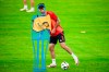 Hungary's Dominik Szoboszlai in action during training session of Hungary's national soccer team in Weiler-Simmerberg, Germany, Wednesday, June 12, 2024. (Tom Weller/dpa via AP)