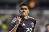 Mexico's Guillermo Martinez reacts after scoring a goal against Brazil during the second half of an international soccer friendly match, Saturday, June 8, 2024, at Texas A&M's Kyle Field in College Station, Texas. Brazil won 2-1. (AP Photo/Julio Cortez)