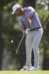 Bryson DeChambeau hits his tee shot on the 11th hole during the second round of the U.S. Open golf tournament Friday, June 14, 2024, in Pinehurst, N.C. (AP Photo/George Walker IV)