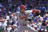 St. Louis Cardinals pitcher Kyle Gibson throws the ball against the Chicago Cubs during the first inning of a baseball game Friday, June 14, 2024, in Chicago. (AP Photo/David Banks)