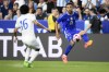 Argentina midfielder Nicolas Gonzalez (15) controls the ball in front of Guatemala defender Jose Morales (16) during the first half of an international friendly soccer match, Friday, June 14, 2024, in Landover, Md. (AP Photo/Nick Wass)