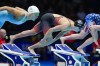 Katie Ledecky swims during the Women's 400 freestyle preliminaries Saturday, June 15, 2024, at the US Swimming Olympic Trials in Indianapoils. (AP Photo/Michael Conroy)