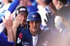Toronto Blue Jays' Daulton Varsho (25) celebrates in the dugout after hitting a grand slam against the Cleveland Guardians during fifth inning American League MLB baseball action in Toronto on Sunday, June 16, 2024. THE CANADIAN PRESS/Chris Young