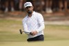 Matthieu Pavon, of France, watches his puttt on the sixth hole during the final round of the U.S. Open golf tournament Sunday, June 16, 2024, in Pinehurst, N.C. (AP Photo/Mike Stewart)
