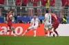 Turkey's Mert Muldur, right, scores his side's opening goal during a Group F match between Turkey and Georgia at the Euro 2024 soccer tournament in Dortmund, Germany, Tuesday, June 18, 2024. (AP Photo/Alessandra Tarantino)
