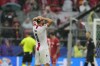 Georgia's Lasha Dvali reacts during a Group F match between Turkey and Georgia at the Euro 2024 soccer tournament in Dortmund, Germany, Tuesday, June 18, 2024. (AP Photo/Alessandra Tarantino)