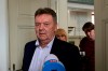 Former Czech Football Association deputy head Roman Berbr attends the District Court Pilsen-city in Pilsen, Czech Republic, Wednesday, June 19, 2024. Roman Berbr and other soccer officials were sentenced for their involvement in a match-fixing scandal on Wednesday. (Slavomir Kubes/CTK via AP)