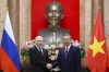 Russian President Vladimir Putin, left, and Vietnamese President To Lam pose for a photo prior to their talks at the Presidential Palace in Hanoi, Thursday, June 20, 2024. (Kristina Kormilitsyna, Sputnik, Kremlin Pool Photo via AP)