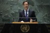 FILE - Netherlands Prime Minister Mark Rutte addresses the 78th session of the United Nations General Assembly, Friday, Sept. 22, 2023. Over the course of more than a dozen years at the top of Dutch politics, Mark Rutte got to know a thing or two about finding consensus among fractious coalition partners. Now he's going to bring the experience of leading four Dutch multiparty governments to the international stage as NATO's new secretary general. (AP Photo/Richard Drew, File)