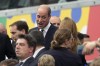 Britain's Prince William arrives for a Group C match between Denmark and England at the Euro 2024 soccer tournament in Frankfurt, Germany, Thursday, June 20, 2024. (AP Photo/Michael Probst)