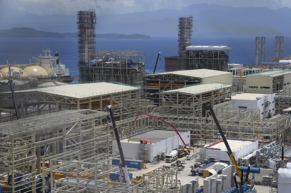 Construction is visible at the Ilijan liquified natural gas plant along the coast of Ilijan, Batangas province, Philippines on Tuesday, Aug. 8, 2023. The Philippines is seeing one of the world's biggest buildouts of natural gas infrastructure. (AP Photo/Aaron Favila)