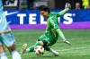 Vancouver Whitecaps goalkeeper Yohei Takaoka (1) makes a save against the Colorado Rapids during the first half of an MLS soccer match in Vancouver, on Saturday, June 1, 2024. THE CANADIAN PRESS/Ethan Cairns