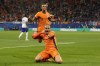 Xavi Simons of the Netherlands, center, celebrates after scoring a goal that was then disallowed for offside during the Group D match between the Netherlands and France at the Euro 2024 soccer tournament in Leipzig, Germany, Friday, June 21, 2024. (AP Photo/Hassan Ammar)