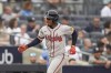 Atlanta Braves' Ozzie Albies runs the bases after hitting a home run against the New York Yankees during the first inning of a baseball game Friday, June 21, 2024, in New York. (AP Photo/Frank Franklin II)