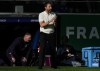 England's manager Gareth Southgate yells during a Group C match between Denmark and England at the Euro 2024 soccer tournament in Frankfurt, Germany, Thursday, June 20, 2024. (AP Photo/Themba Hadebe)