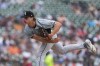 Chicago White Sox pitcher Drew Thorpe (33) throws against the Detroit Tigers in the fourth inning of a baseball game, Saturday, June 22, 2024, in Detroit. (AP Photo/Paul Sancya)