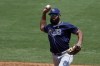 Tampa Bay Rays shortstop Amed Rosario throws to first for an out during the sixth inning of a baseball game against the Atlanta Braves, Sunday, June 16, 2024, in Atlanta. (AP Photo/ Butch Dill)