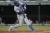 Toronto Blue Jays rookie infielder Orelvis Martinez has been suspended for 80 games by Major League Baseball. Martinez grounds out during the eighth inning of the team's baseball game against the Cleveland Guardians, in Cleveland, Friday, June 21, 2024. THE CANADIAN PRESS/AP-Sue Ogrocki
