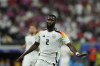 Germany's Antonio Rudiger follows the action during a Group A match between Switzerland and Germany at the Euro 2024 soccer tournament in Frankfurt, Germany, Sunday, June 23, 2024. (AP Photo/Themba Hadebe)