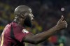Belgium's Romelu Lukaku celebrates after scoring a later disallowed goal during a Group E match between Belgium and Romania at the Euro 2024 soccer tournament in Cologne, Germany, Saturday, June 22, 2024. (AP Photo/Martin Meissner)