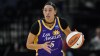 FILE - Los Angeles Sparks forward Dearica Hamby dribbles down the court during the first half of a WNBA basketball against the Minnesota Lynx, game Sunday, June 11, 2023, in Minneapolis. Hamby is replacing Los Angeles Sparks teammate Cameron Brink, who suffered a torn ACL last week, on the U.S. Olympic 3x3 basketball team. (AP Photo/Abbie Parr, File)