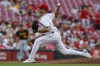 Cincinnati Reds starting pitcher Carson Spiers throws against the Pittsburgh Pirates during the first inning of a baseball game Monday, June 24, 2024, in Cincinnati. (AP Photo/Jay LaPrete)