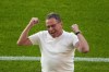 Austria's head coach Ralf Rangnick celebrates after their win in a Group D match between the Netherlands and Austria at the Euro 2024 soccer tournament in Berlin, Germany, Tuesday, June 25, 2024. (AP Photo/Petr David Josek)