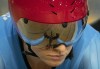 Kelsey Mitchell (256) of Canada prepares for the Women's Keirin second round at the UCI Track Nations Cup in Milton, Ont. on Sunday, May 15, 2022. THE CANADIAN PRESS/Peter Power