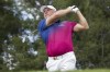 FILE - Co-Captain Lee Westwood of Majesticks GC hits his shot from the seventh tee during the final round of LIV Golf Houston at Golf Club of Houston on Sunday, June 9, 2024 in Humble, Texas. Westwood, the two-time Masters runner-up and former No. 1 golfer in the world is at the Newport Country Club this week for the U.S. Senior Open, making his over-50 tour debut a year late in part because of a PGA Tour ban on LIV Golf defectors. (Photo by LIV Golf via AP, File)