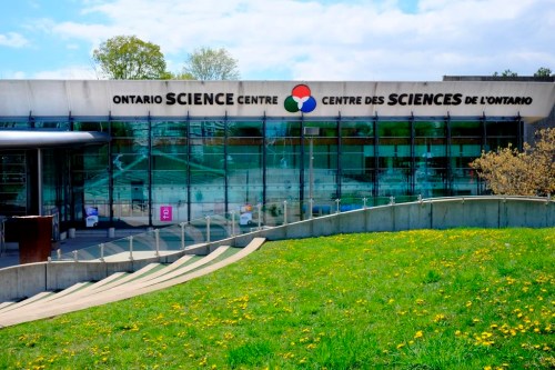 Ontario is searching for a temporary home for the Ontario Science Centre at a fraction of the size of the building the province abruptly closed last week due to structural concerns. A general view of the Ontario Science Centre is shown in Toronto, Friday, May 5, 2023. THE CANADIAN PRESSChris Young