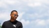 Canadian sprinter Andre De Grasse attends a press conference at the Canadian Track and Field Olympic trials in Montreal, Wednesday, June 26, 2024. THE CANADIAN PRESS/Christinne Muschi