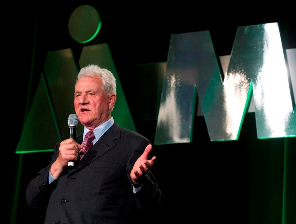 Billionaire businessman Frank Stronach is facing eight additional criminal charges, including six charges of sexual assault, Peel Regional Police say. Stronach speaks at the Magna International AGM in Markham, Ont., Wednesday, May 4, 2011. THE CANADIAN PRESS/Frank Gunn