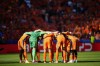 Netherlands players are seen before a Group D match between Netherlands and Austria at the Euro 2024 soccer tournament in Berlin, Germany, Tuesday, June 25, 2024. (AP Photo/Ebrahim Noroozi)