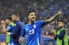 Italy's Mattia Zaccagni celebrates after a Group B match between Croatia and Italy at the Euro 2024 soccer tournament in Leipzig, Germany, Monday, June 24, 2024. (AP Photo/Petr David Josek)
