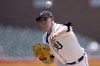FILE - Detroit Tigers starting pitcher Matthew Boyd throws during the first inning of a baseball game against the Kansas City Royals, Wednesday, June 21, 2023, in Detroit. The Cleveland Guardians signed free agent left-hander Matthew Boyd to a major league contract for the remainder of the season on Saturday, June 29, 2024, an addition that will give the AL Central leaders some added pitching depth and protection. (AP Photo/Carlos Osorio,m File)