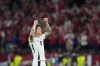 Germany's Toni Kroos celebrates after the round of sixteen match between Germany and Denmark at the Euro 2024 soccer tournament in Dortmund, Germany, Saturday, June 29, 2024. Germany won the match 2-0. (AP Photo/Martin Meissner)
