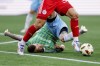 Seattle Sounders midfielder Albert Rusnák can only watch as Chicago Fire midfielder Gastón Giménez dribbles away with the ball after a steal during the first half of an MLS soccer match Saturday, June 29, 2024 in Seattle. (Jennifer Buchanan/The Seattle Times via AP)