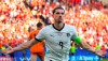 Austria's Marcel Sabitzer celebrates after scoring his side's third goal during a Group D match between the Netherlands and Austria at the Euro 2024 soccer tournament in Berlin, Germany, Tuesday, June 25, 2024. (Michael Kappeler/dpa via AP)