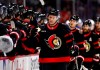 Ottawa Senators defenceman Jakob Chychrun (6) celebrates his goal against the Buffalo Sabres during first period NHL hockey action in Ottawa, on Sunday, Dec. 31, 2023. The Senators traded Chychrun to the Washington Capitals for fellow defenceman Nick Jensen and a third-round pick in the 2026 NHL draft Monday.THE CANADIAN PRESS/Justin Tang